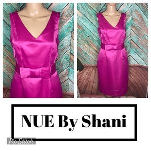 Nue By Shani Fuchsia Formal Bow Cocktail Dress
